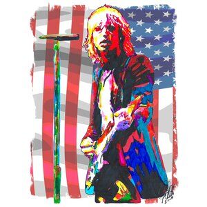 Tom Petty Heartbreakers Singer Guitar Rock Music Poster Print Wall Art 18x24